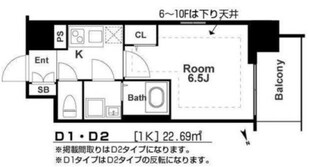 エスリード大阪城南グランデュクスの物件間取画像